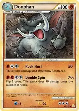2010 Pokemon HeartGold & SoulSilver #40/123 - Donphan