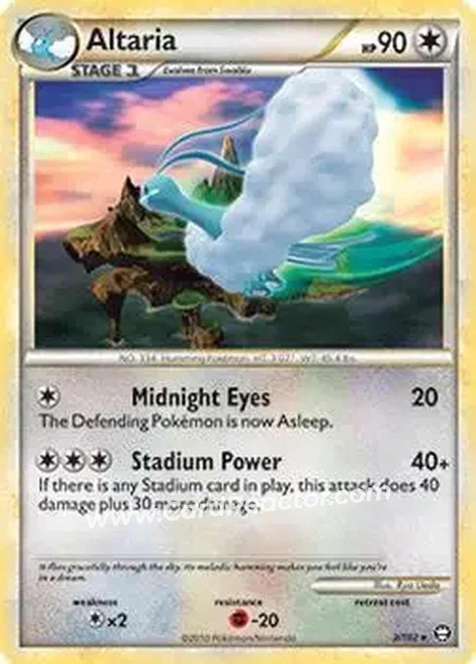2010 Pokemon HeartGold & SoulSilver Triumphant #2/102 - チルタリス - Front