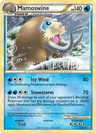 2010 Pokemon HeartGold & SoulSilver Triumphant #5/102 - Mamoswine ex