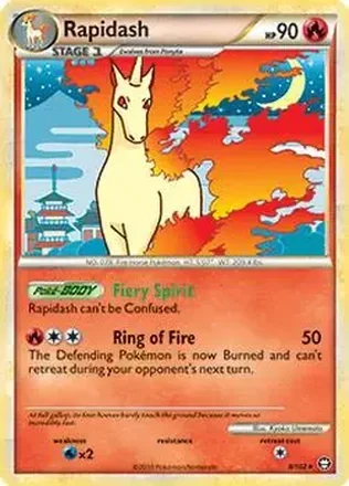2010 Pokemon HeartGold & SoulSilver Triumphant #8/102 - Rapidash