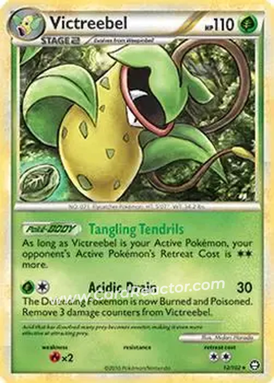 2010 Pokemon HeartGold & SoulSilver Triumphant #12/102 - Victreebel - Front