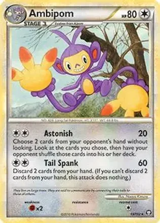 2010 Pokemon HeartGold & SoulSilver Triumphant #13/102 - Ambipom
