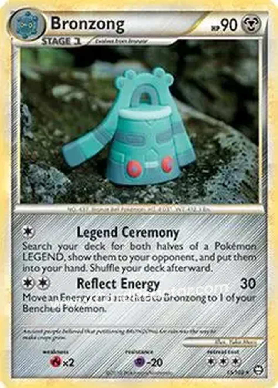2010 Pokemon HeartGold & SoulSilver Triumphant #15/102 - Bronzong - Front