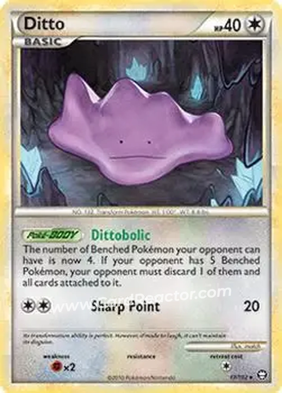 2010 Pokemon HeartGold & SoulSilver Triumphant #17/102 - Ditto - Front