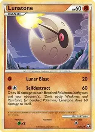 2010 Pokemon HeartGold & SoulSilver Triumphant #25/102 - Lunatone