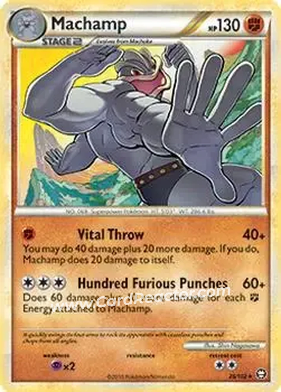 2010 Pokemon HeartGold & SoulSilver Triumphant #26/102 - Machamp - Front