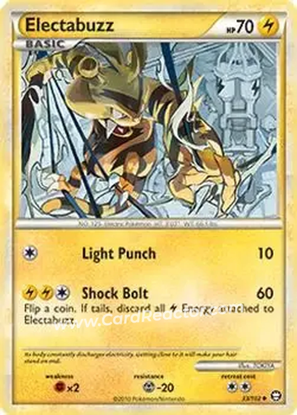 2010 Pokemon HeartGold & SoulSilver Triumphant #33/102 - Electabuzz - Front