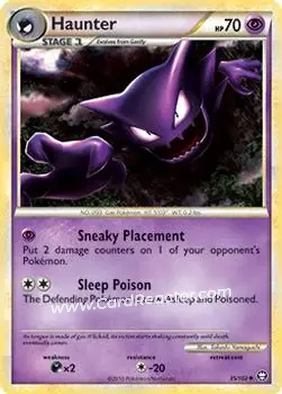 2010 Pokemon HeartGold & SoulSilver Triumphant #35/102 - Haunter - Front
