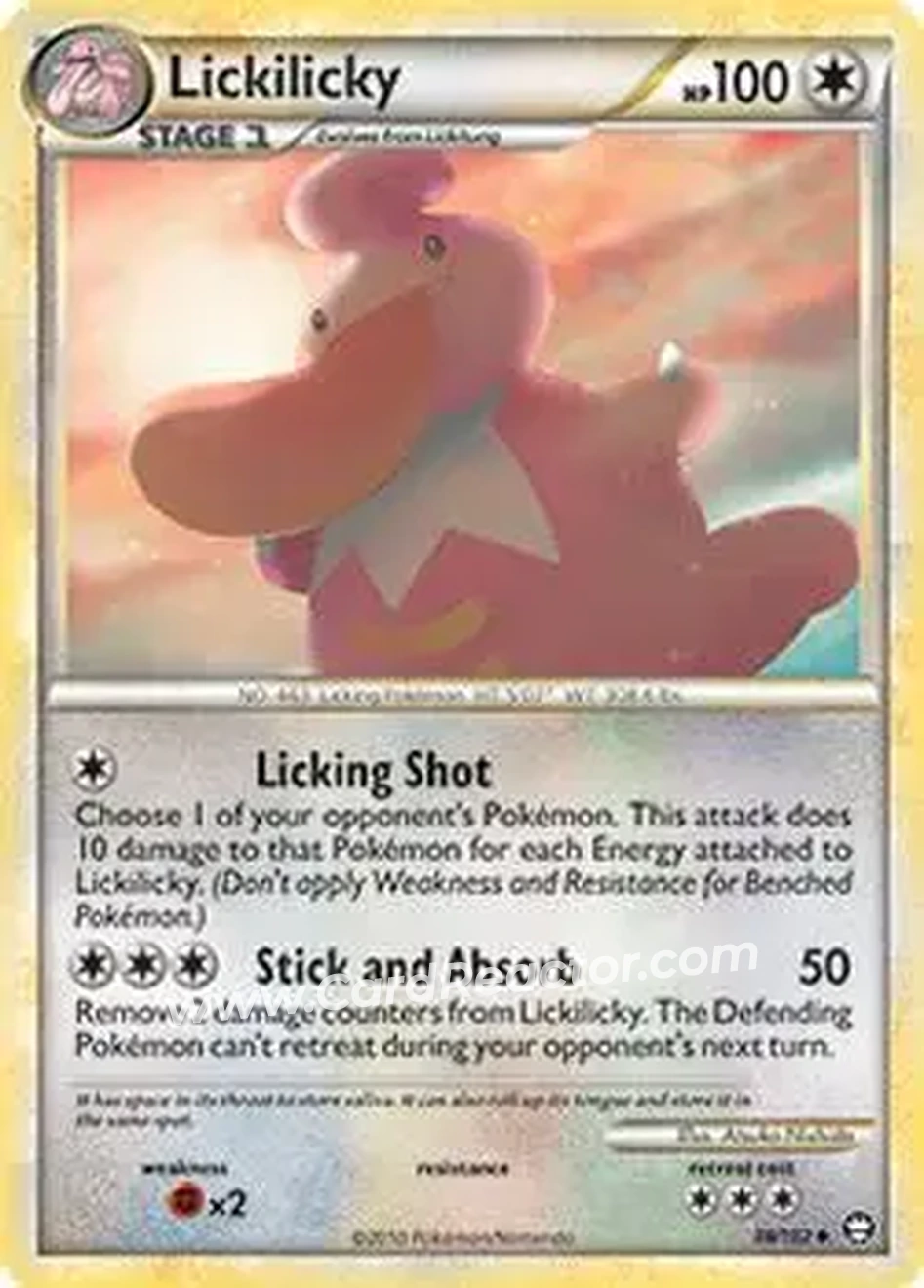 2010 Pokemon HeartGold & SoulSilver Triumphant #38/102 - ベロベルト - Front