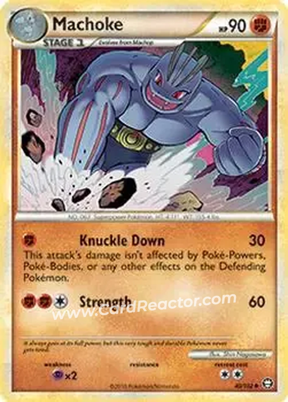 2010 Pokemon HeartGold & SoulSilver Triumphant #40/102 - Machoke - Front