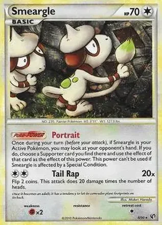 2010 Pokemon HeartGold & SoulSilver Undaunted #8/90 - Smeargle