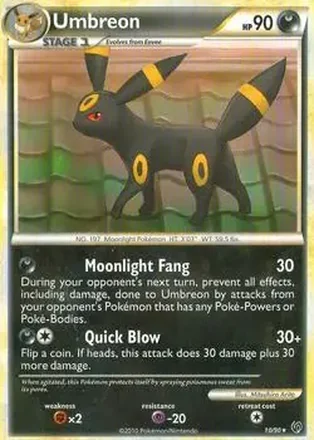 2010 Pokemon HeartGold & SoulSilver Undaunted #10/90 - Umbreon