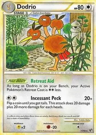 2010 Pokemon HeartGold & SoulSilver Undaunted #11/90 - Dodrio