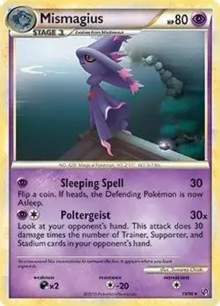 2010 Pokemon HeartGold & SoulSilver Undaunted #19/90 - Mismagius ex