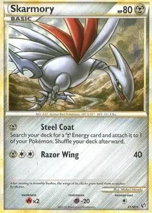 2010 Pokemon HeartGold & SoulSilver Undaunted #21/90 - Skarmory