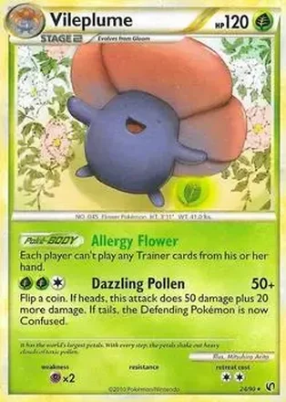 2010 Pokemon HeartGold & SoulSilver Undaunted #24/90 - Vileplume