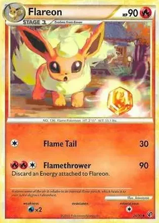 2010 Pokemon HeartGold & SoulSilver Undaunted #26/90 - Flareon
