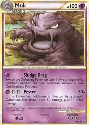 2010 Pokemon HeartGold & SoulSilver Undaunted #31/90 - Muk