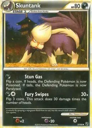 2010 Pokemon HeartGold & SoulSilver Undaunted #37/90 - Skuntank