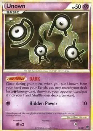2010 Pokemon HeartGold & SoulSilver Undaunted #40/90 - Unown