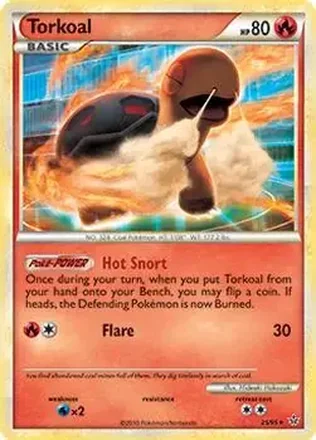 2010 Pokemon HeartGold & SoulSilver Unleashed #25/95 - コータス