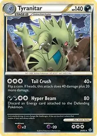 2010 Pokemon HeartGold & SoulSilver Unleashed #26/95 - Dark Tyranitar