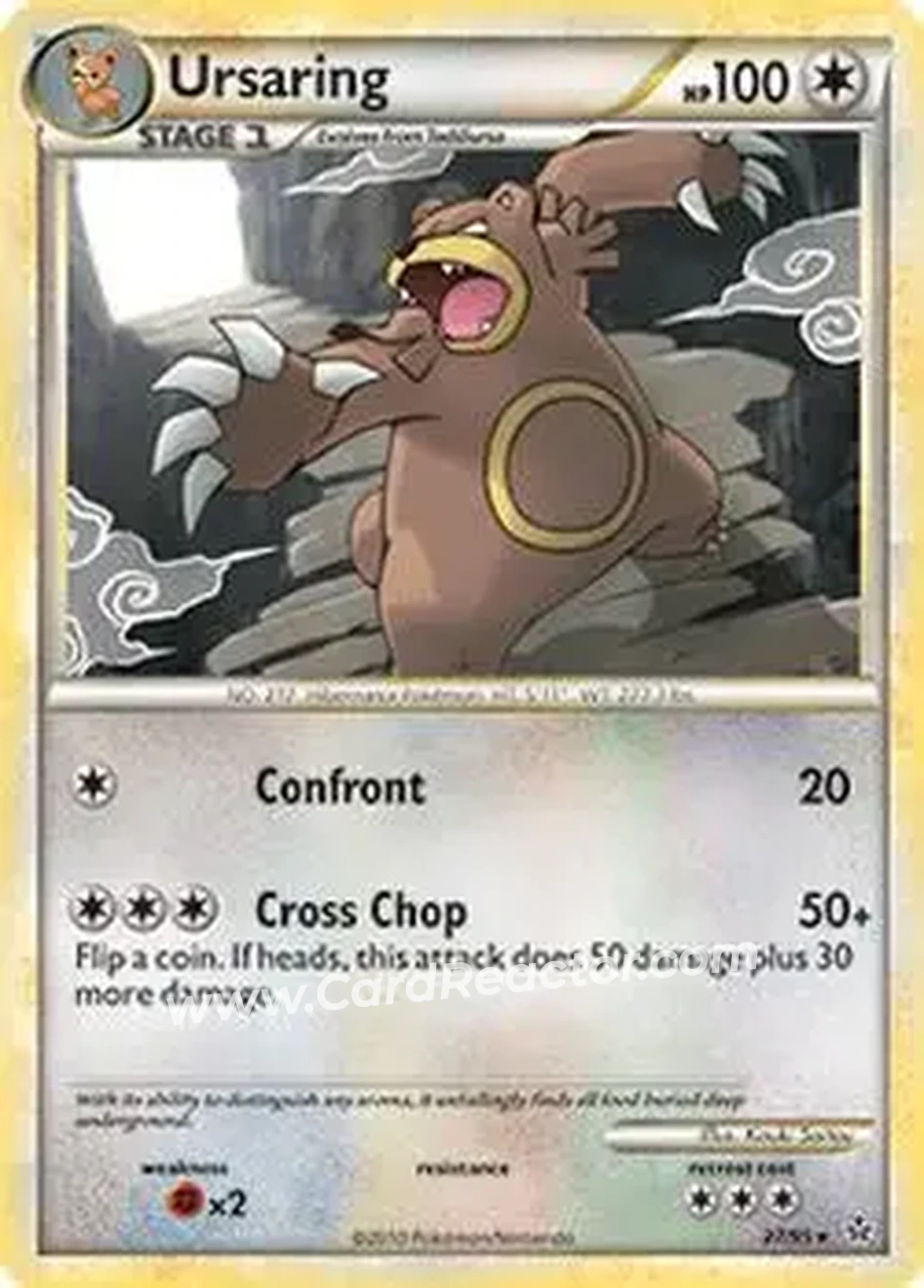 2010 Pokemon HeartGold & SoulSilver Unleashed #27/95 - Ursaring - Front