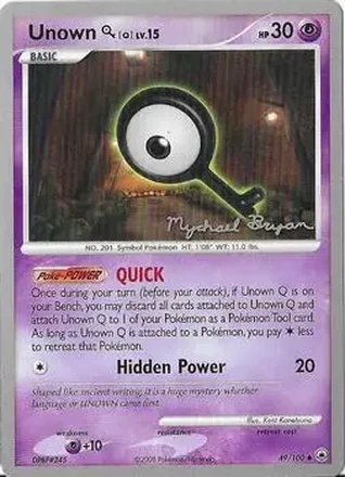 2010 Pokemon World Championship - Happy Luck #49/100 - Unown