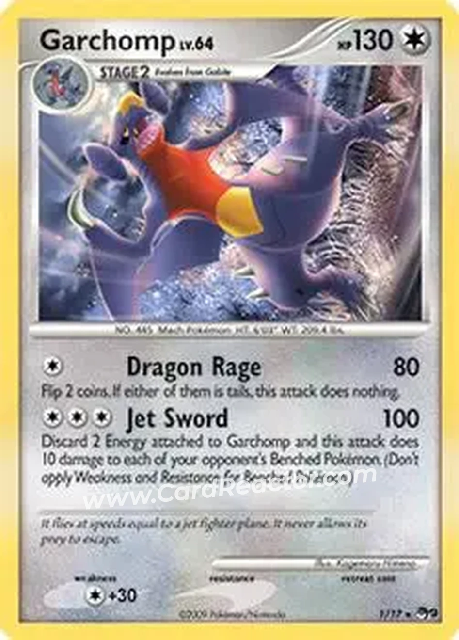 2009 Pokemon Organized Play Series 9 #1/17 - Cynthia's Garchomp - Front