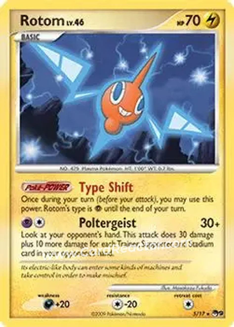 2009 Pokemon Organized Play Series 9 #5/17 - Rotom - Front