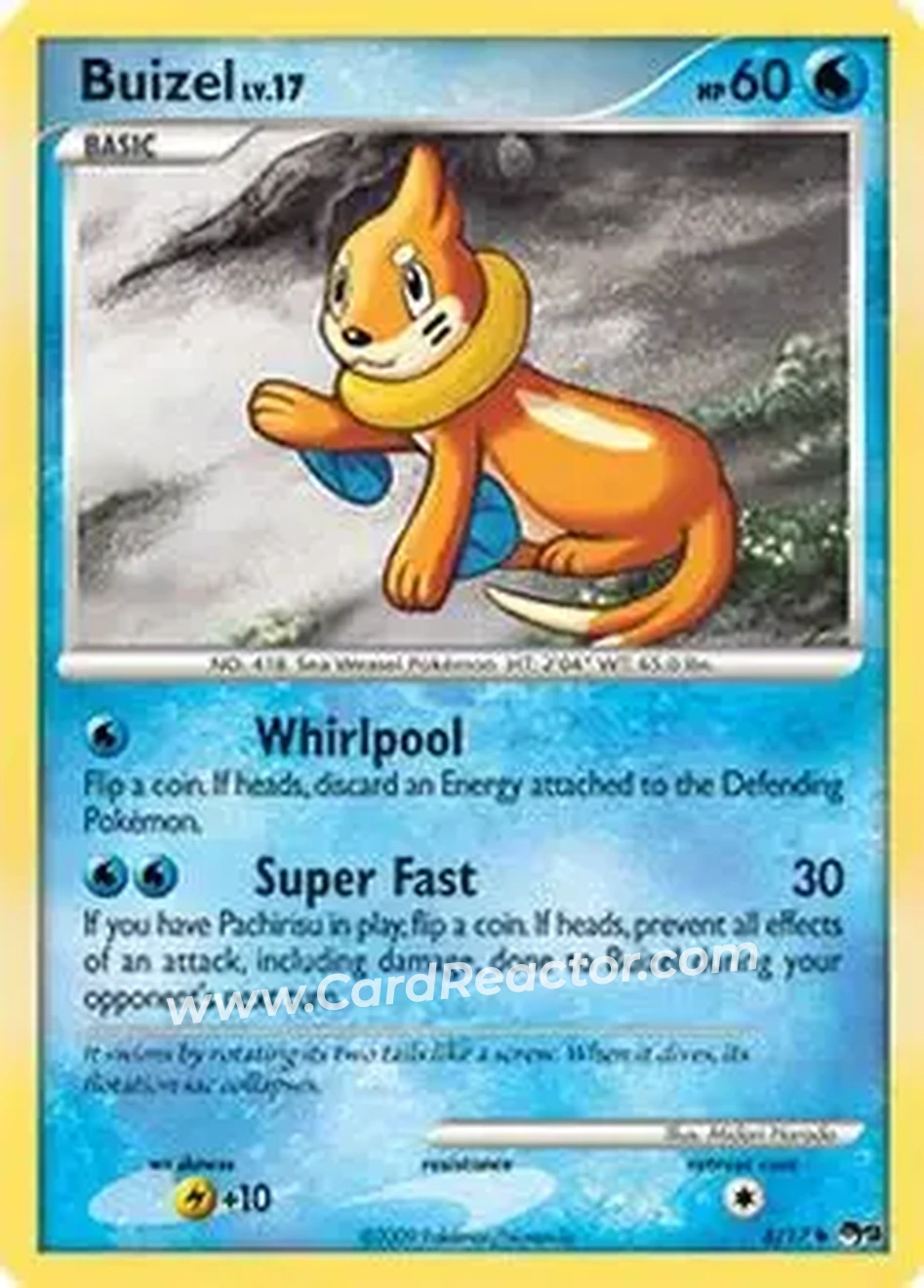 2009 Pokemon Organized Play Series 9 #6/17 - Buizel - Front