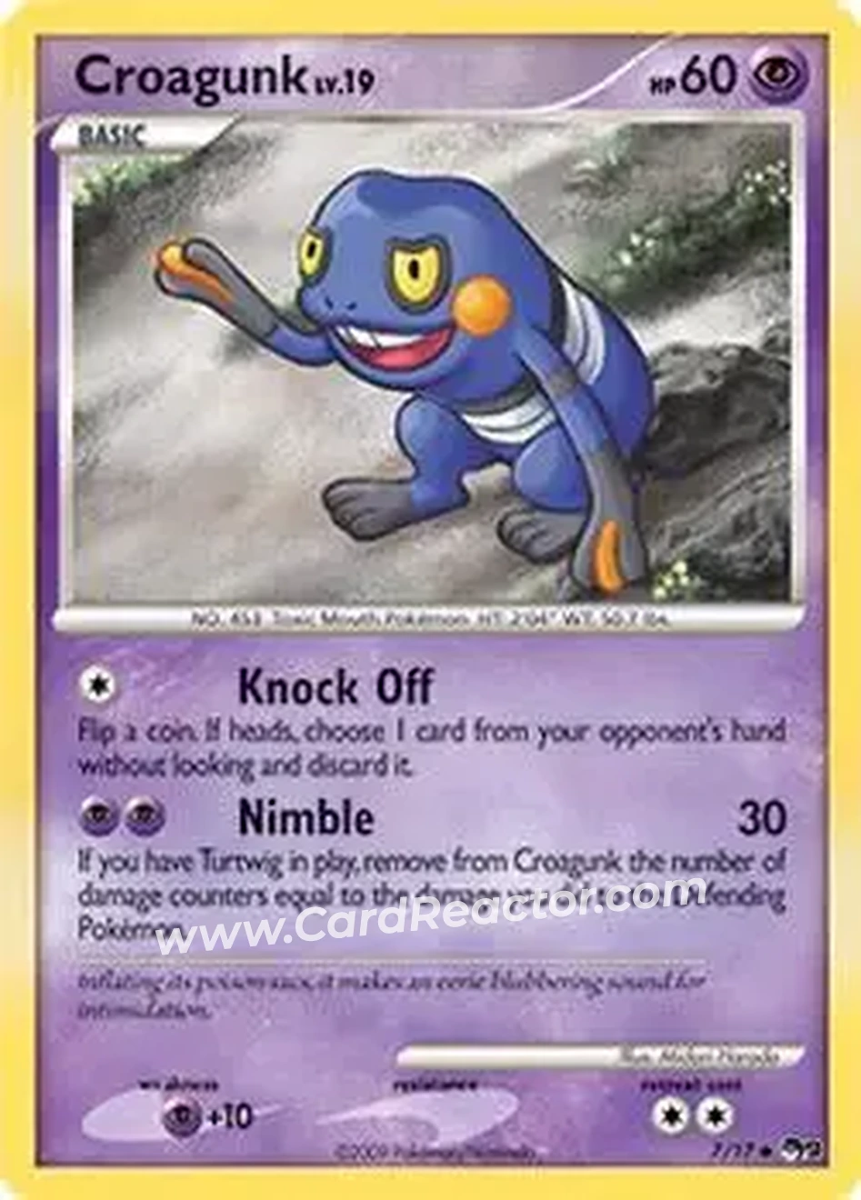 2009 Pokemon Organized Play Series 9 #7/17 - Croagunk - Front