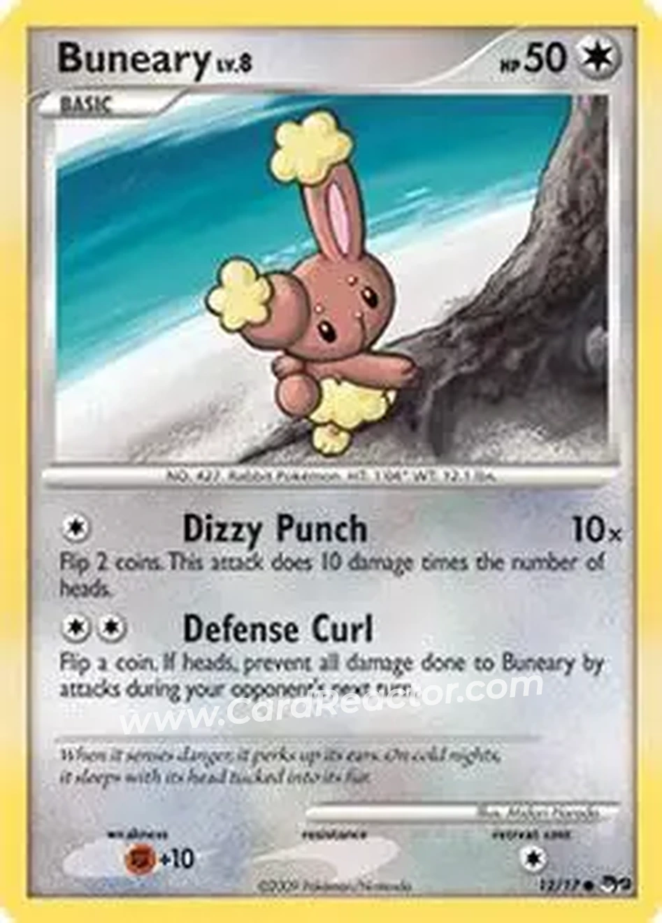 2009 Pokemon Organized Play Series 9 #12/17 - Buneary - Front