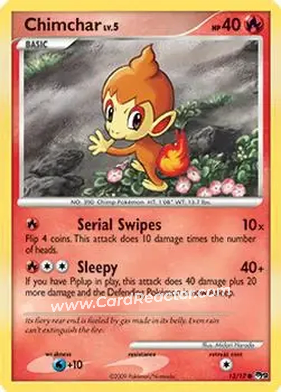 2009 Pokemon Organized Play Series 9 #13/17 - Chimchar - Front