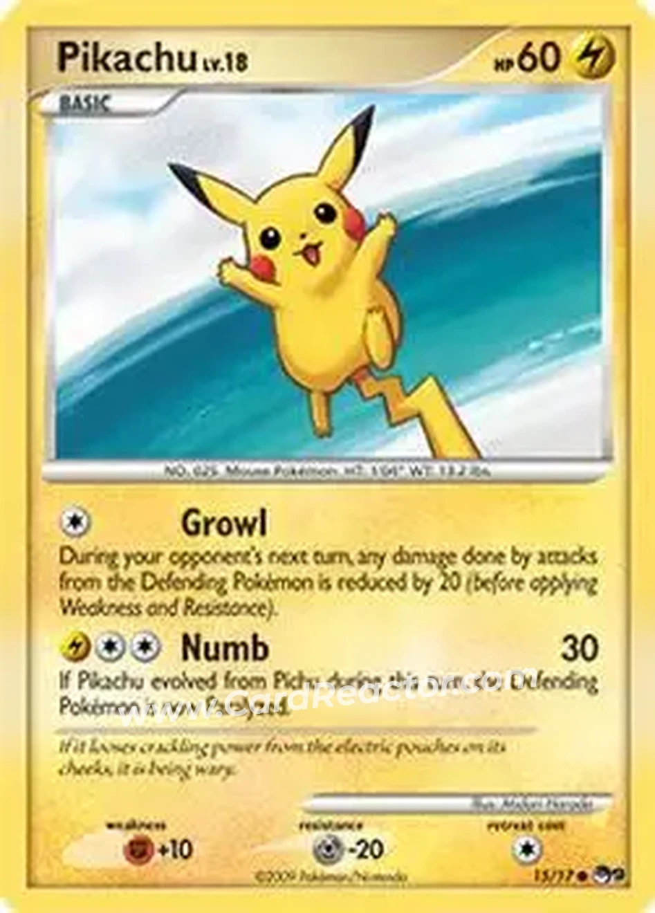 2009 Pokemon Organized Play Series 9 #15/17 - Pikachu - Front