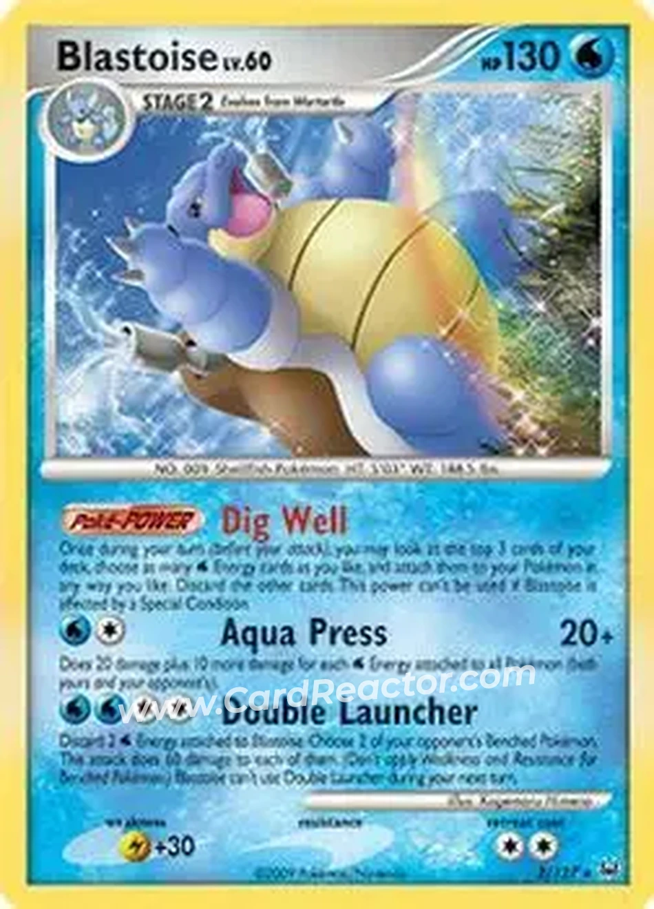 2009 Pokemon Platinum #2/127 - Blastoise - Front