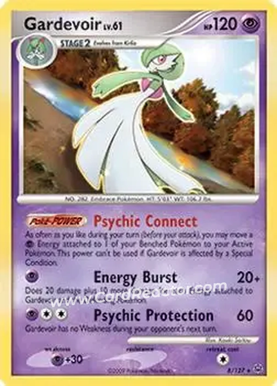 2009 Pokemon Platinum #8/127 - Gardevoir ex - Front