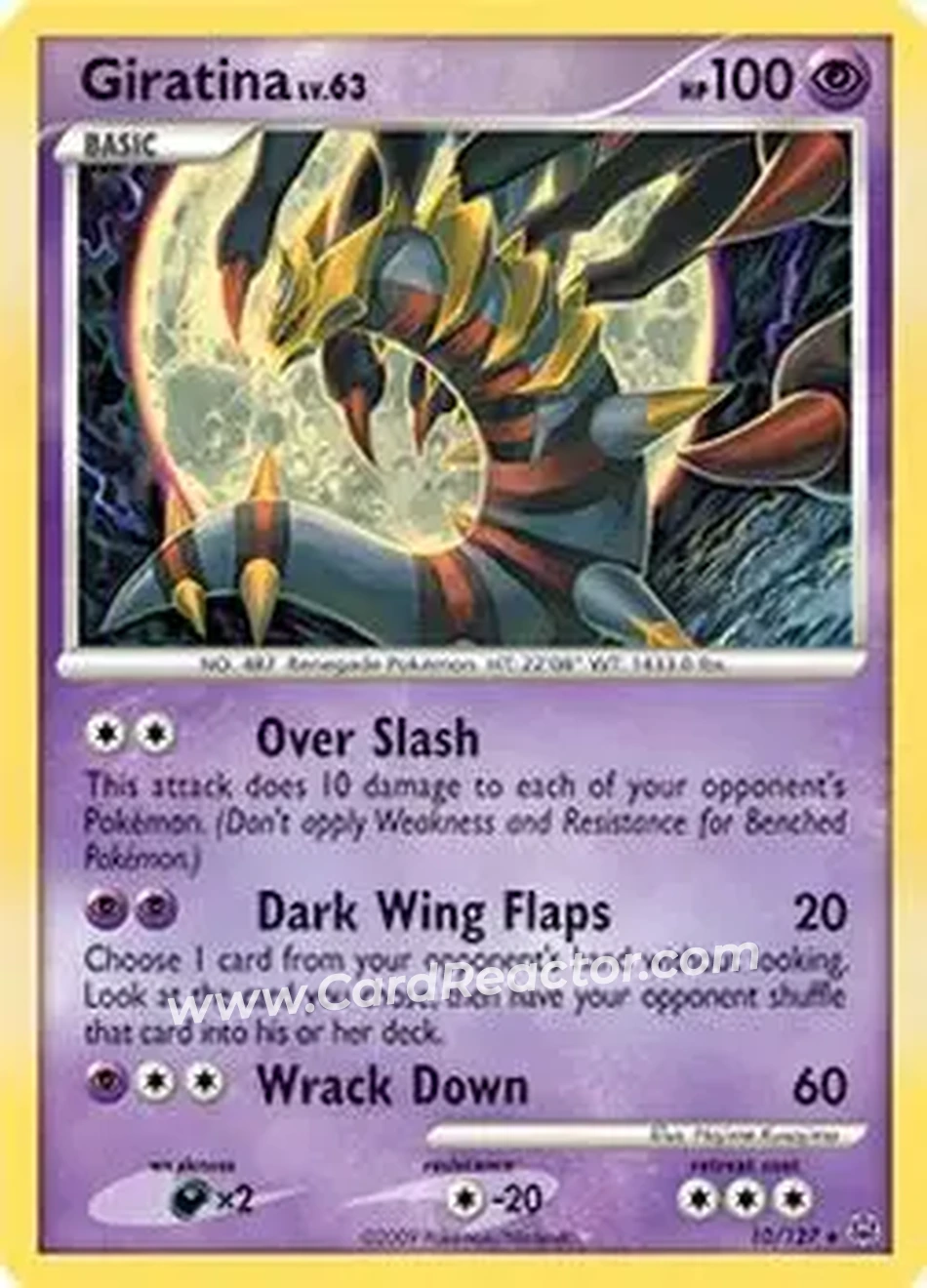 2009 Pokemon Platinum #10/127 - Giratina V - Front
