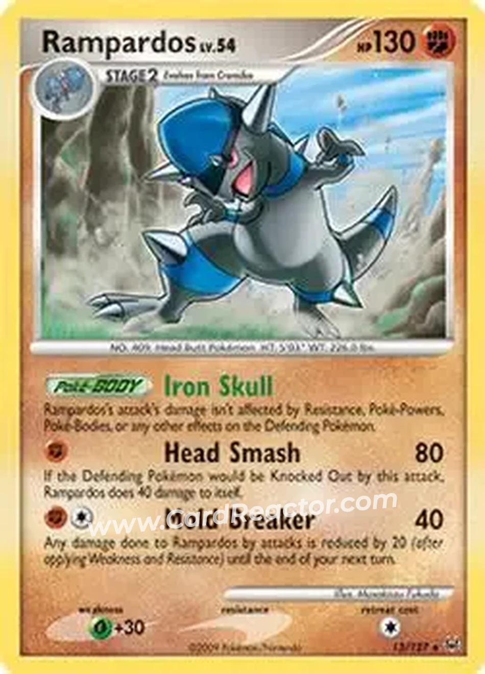 2009 Pokemon Platinum #13/127 - Rampardos ex - Front