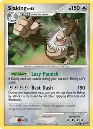 2009 Pokemon Platinum #16/127 Slaking Ex