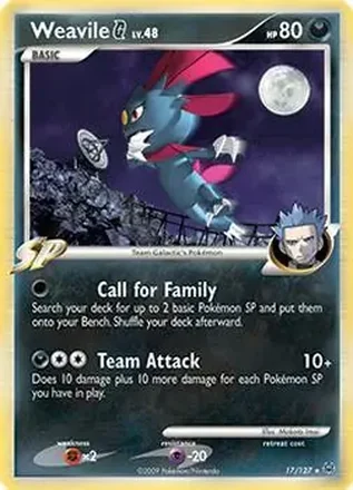 2009 Pokemon Platinum #17/127 - Weavile