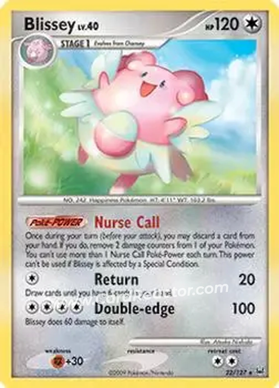 2009 Pokemon Platinum #22/127 - Blissey ex - Front