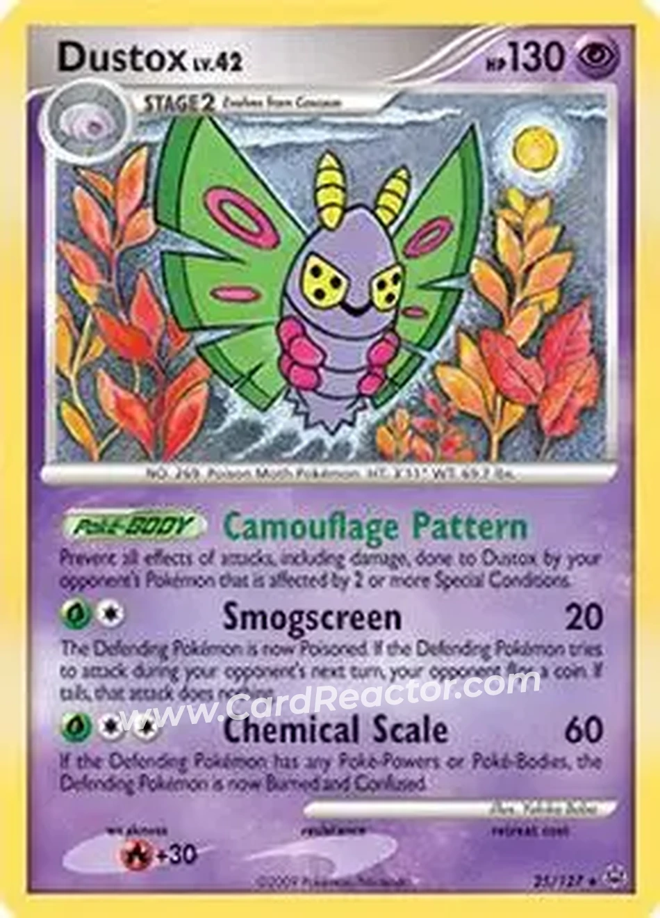2009 Pokemon Platinum #25/127 - Dustox - Front