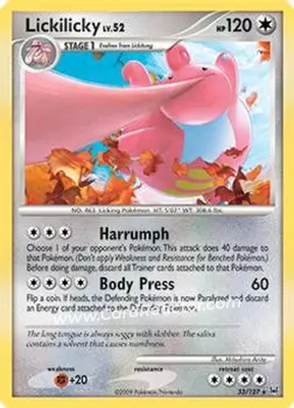 2009 Pokemon Platinum #33/127 - ベロベルト - Front