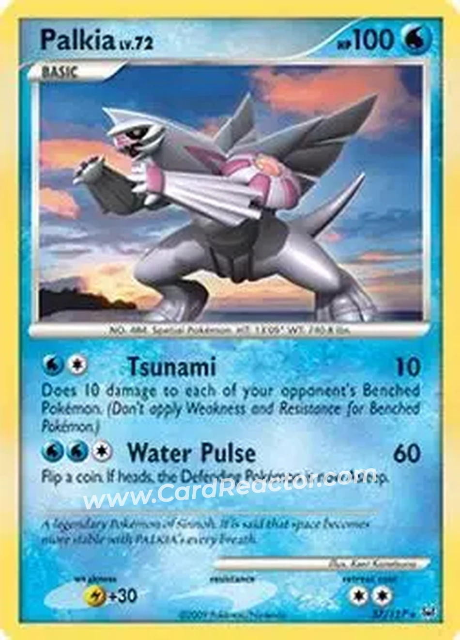 2009 Pokemon Platinum #37/127 - Palkia - Front