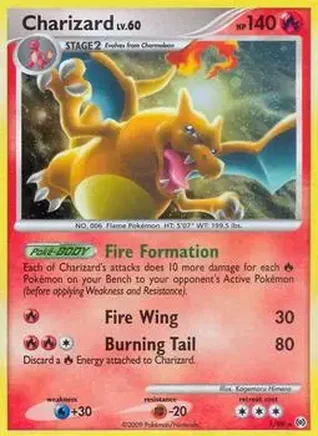 2009 Pokemon Platinum Arceus #1/99 - Charizard