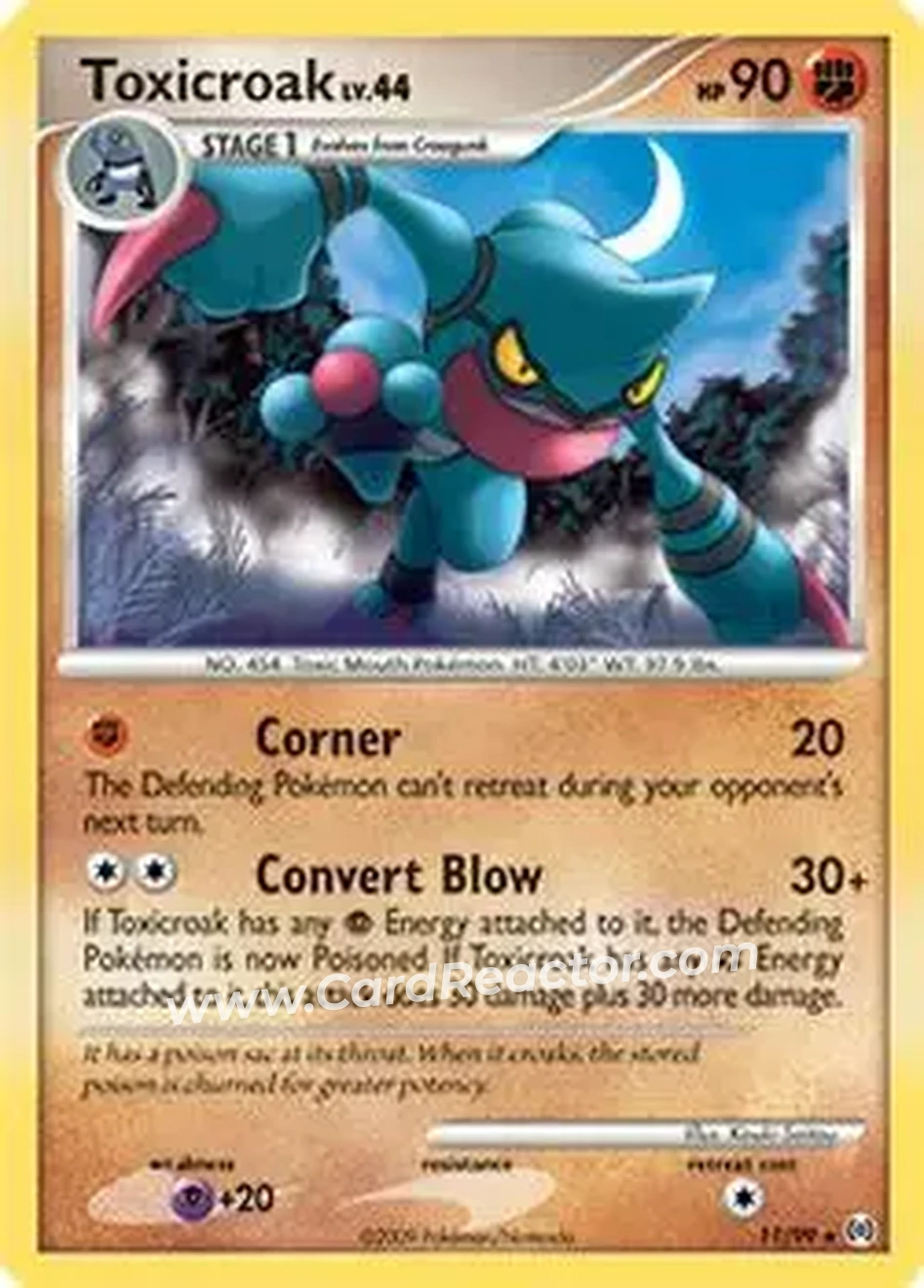 2009 Pokemon Platinum Arceus #11/99 - Toxicroak - Front