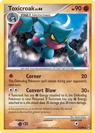 2009 Pokemon Platinum Arceus #11/99 - Toxicroak