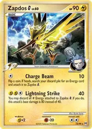 2009 Pokemon Platinum Arceus #12/99 - Zapdos