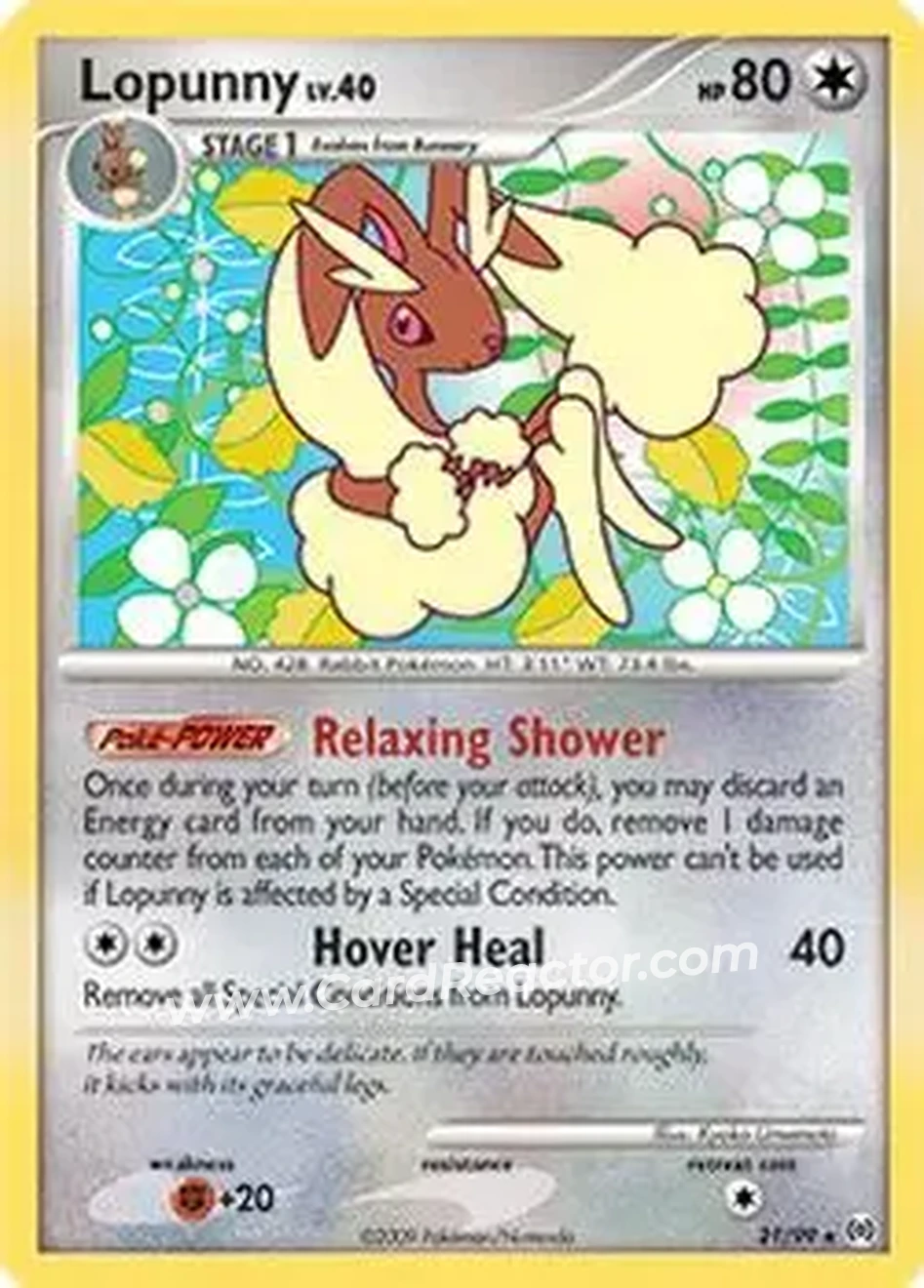 2009 Pokemon Platinum Arceus #21/99 - Mega Lopunny ex - Front